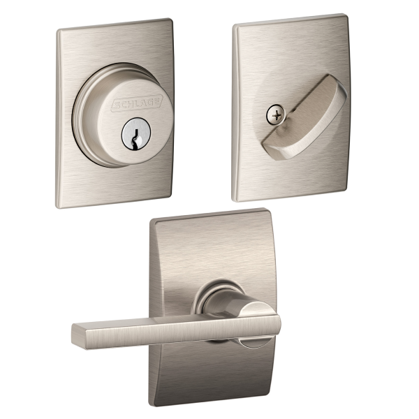 Latitude Century Deadbolt in Satin Nickel